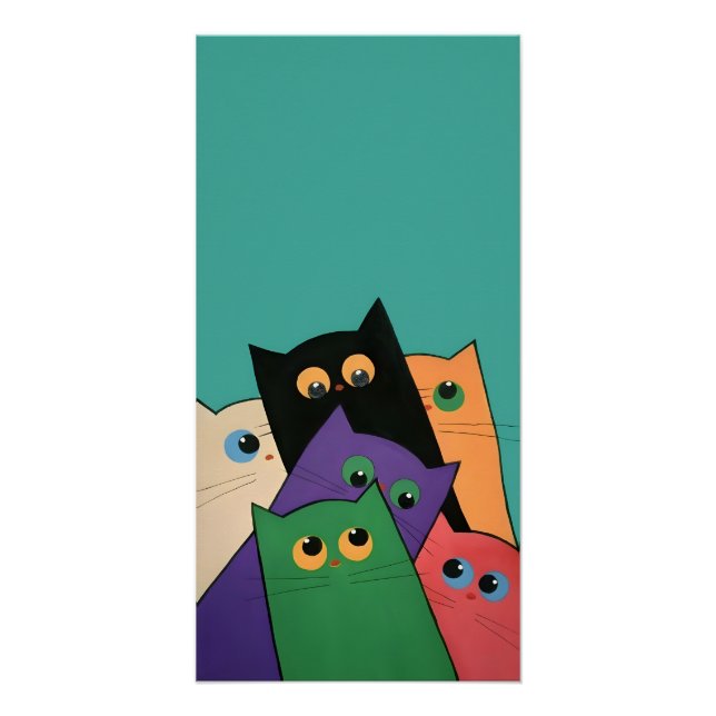 Póster Curious Cats (Anverso)