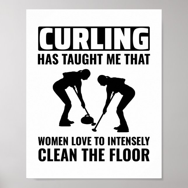 Póster Curling de piedra Curler Deportivo de Hielo Invier (Frente)