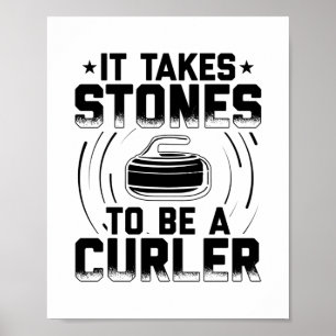 Póster Curling Gift Ideas   Wintersport Curl Ice Sports
