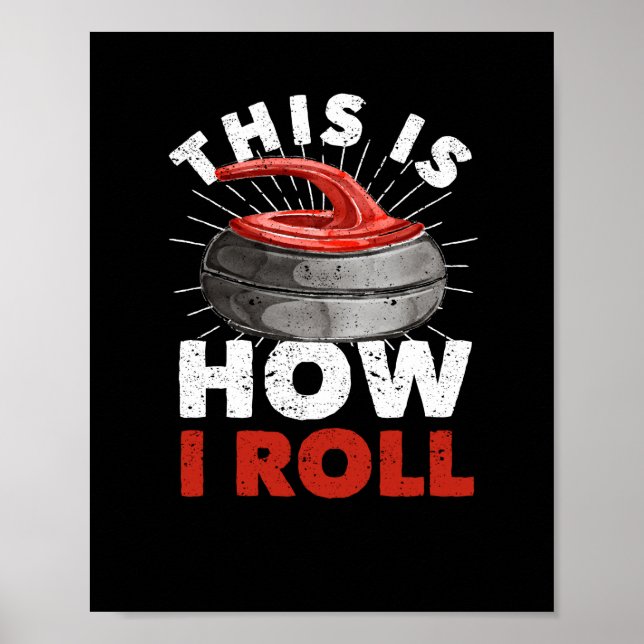 Póster Curling Player Fan Winter Sports Curler (Frente)