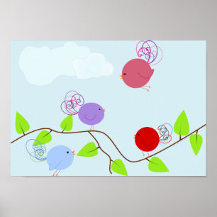 Póster Curly Birdies 1