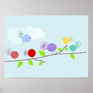 Póster Curly Birdies 2