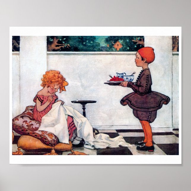 Póster Curly Chica, Jessie Willcox Smith (Frente)