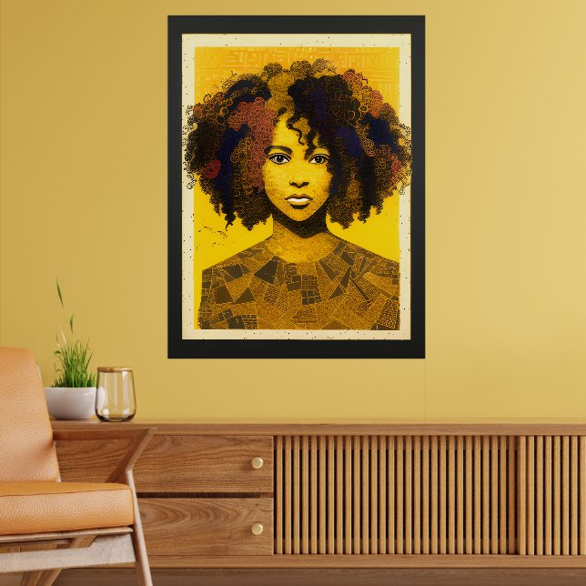 Póster Curly Hair Collage de mujeres africanas (Salón 2)