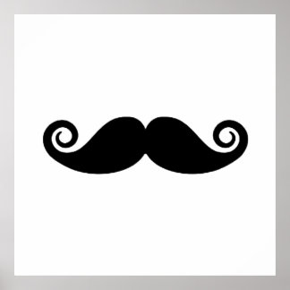Póster Curly Mustache