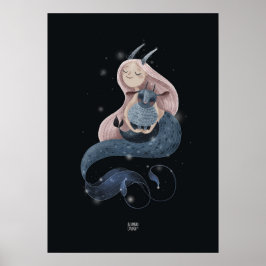 Póster CURLY WAVES GOAT de Alexandra Dikaia