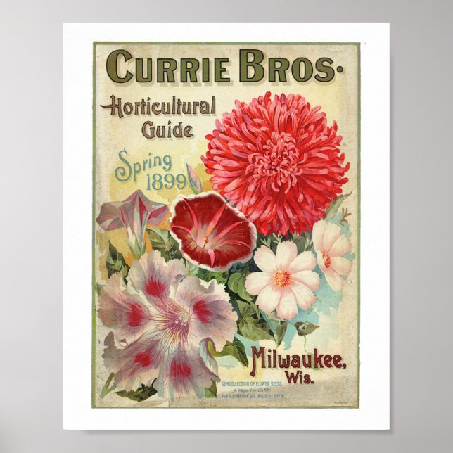 Póster Currie Bros Horticultural Guide 1899 (Frente)