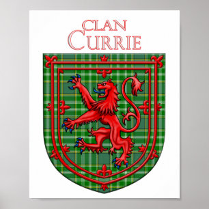 Póster Currie Tartan Scottish Plaid Lion Rampant