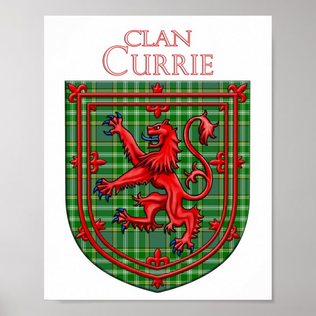 Póster Currie Tartan Scottish Plaid Lion Rampant (Frente)