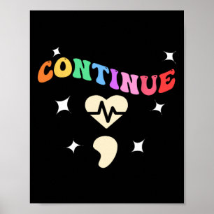 Póster Curso Continuar ; Semicolón Para La Prevención Del