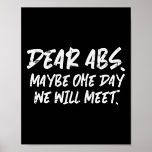Póster Curso De Trabajo Estimado Abs Gracioso Gimnasio Ej