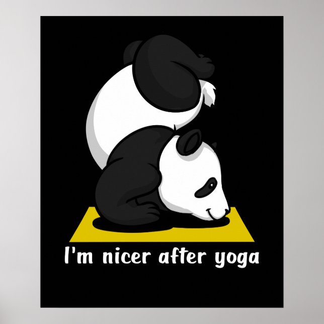 Póster Curso de Yoga Cute Panda Bear Zen (Frente)