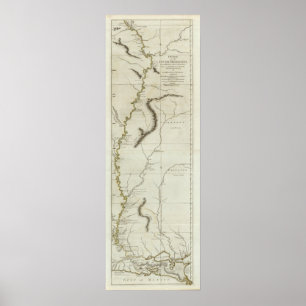 Póster Curso del río Mississipi