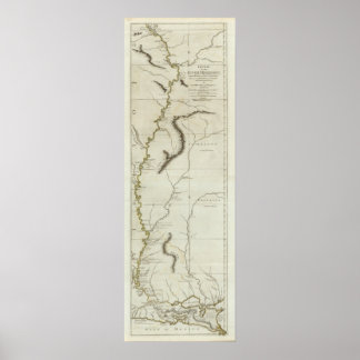 Póster Curso del río Mississipi