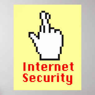 Póster Cursor cruzado de los dedos