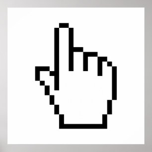 PÓSTER CURSOR DE RATÓN / PUNTO DE MANO DEL ORDENADOR