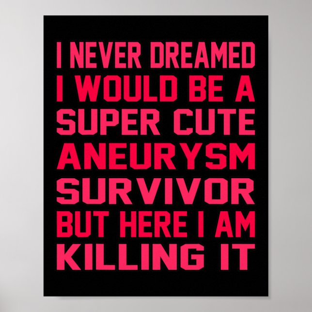 Póster Curte Aneurysm Survivor Awareness Mes Supo (Frente)