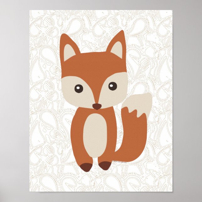 Póster Curte Baby Fox (Frente)