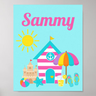 Póster Curte Fun Kids Beach Summer
