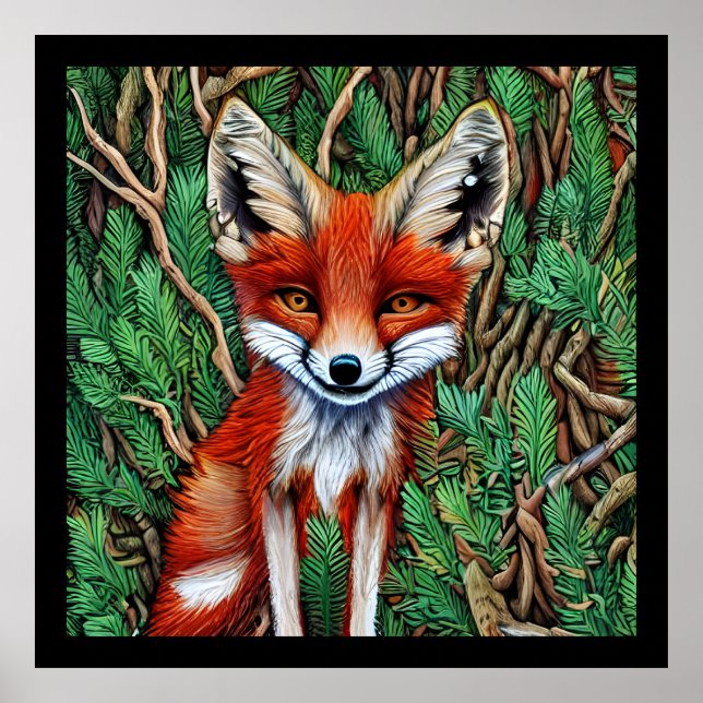 Póster Curte Little Wilderness Fox (Frente)