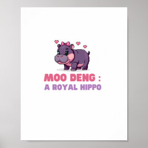Póster Curte MOO DENG ROYAL HIPPO Hippo Tema Zoología Pix
