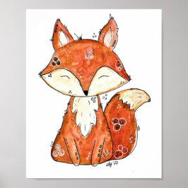 Póster Curte Whimsical Fox
