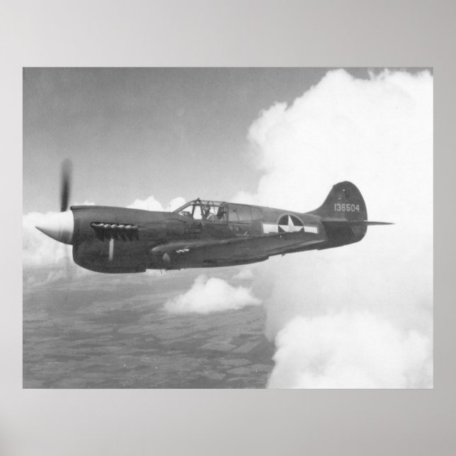 Póster Curtis P-40E (Frente)