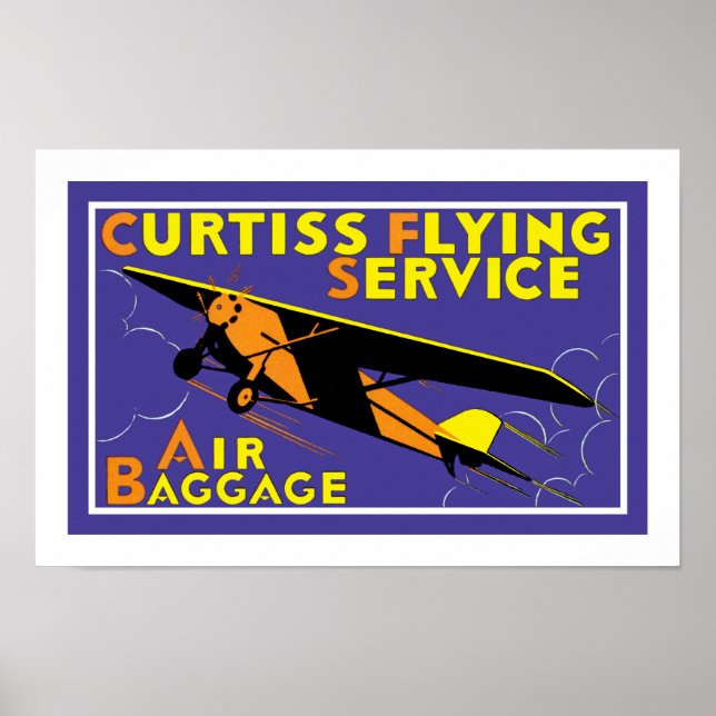 Póster Curtiss Flying Service (Frente)