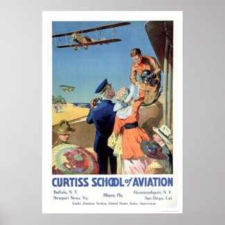 Póster Curtiss School of Aviation (US02053)