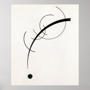 Póster Curva libre hasta el punto -Vasily Kandinsky