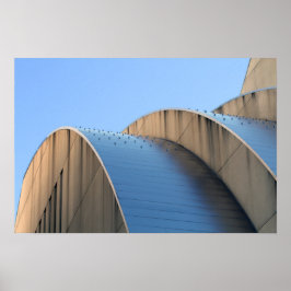 Póster Curvas Azules del Kauffman Center, Kansas City