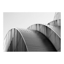 Curvas en negro y blanco del Kauffman Center Kansa
