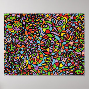 Póster Curvas y esferas