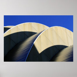 Póster Curvas y sombras del Kauffman Center