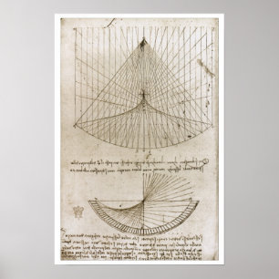 Póster Curvaturas constantes y parabólicas, Leonardo da V