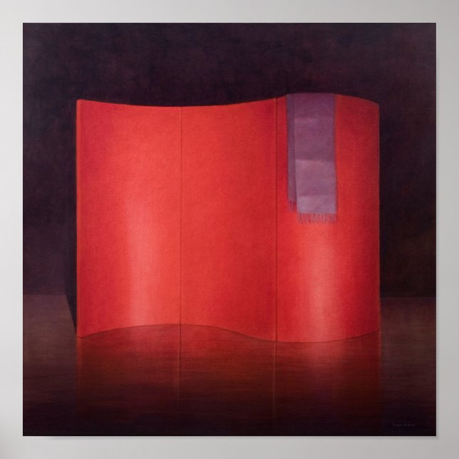Póster Curving red lacquer screen (Frente)