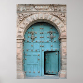 Póster Cusco Church Aqua Door