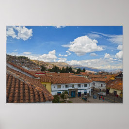 Póster Cusco, Perú, techos
