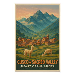 Póster Cusco y el Valle Sagrado, Perú.