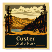 Custer State Park Square Vintage