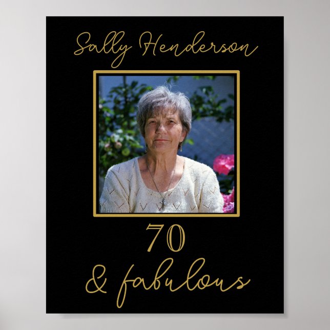 PÓSTER CUSTOM ADULT BIRTHDAY POSTER 70TH BIRTHDAY (Frente)