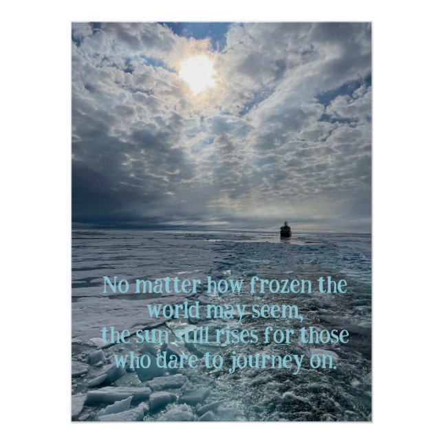 Póster Custom Arctic Landscape, Photography, Motivational (Anverso)