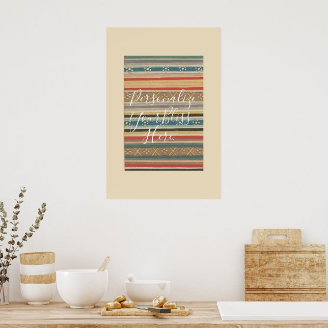 Póster CUSTOM Bold Geometric Japanese Pattern Print  (Cocina)