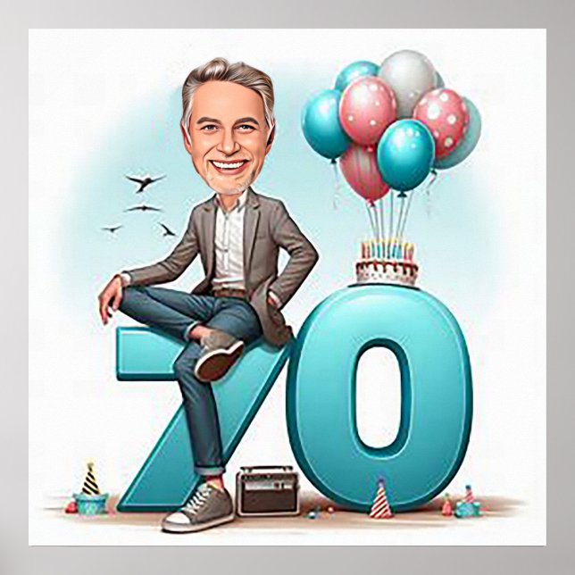 Póster "Custom caricature – Send your photo for design" (Frente)