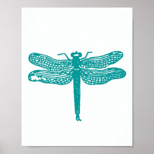 Póster Custom Color Dragonfly Print