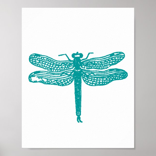 Póster Custom Color Dragonfly Print (Frente)