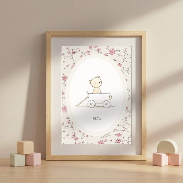 Póster Custom Cute Baby Bear Art – Name Nursery Print (Subido por el creador)