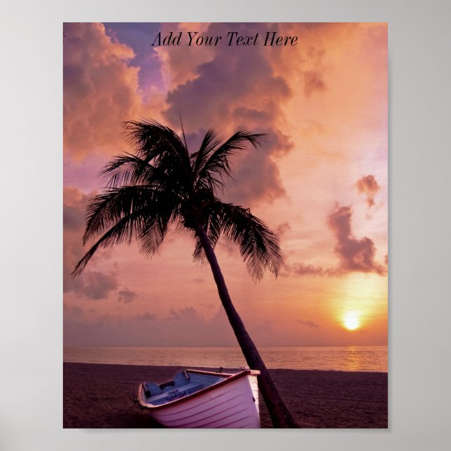 Póster Custom Dark Beach Sunset (Frente)