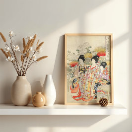 Póster CUSTOM Imperial O-oku Elegant Kimono Print 