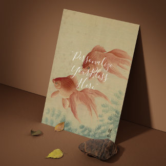 Póster CUSTOM Japanese Goldfish Good Luck Art Print 